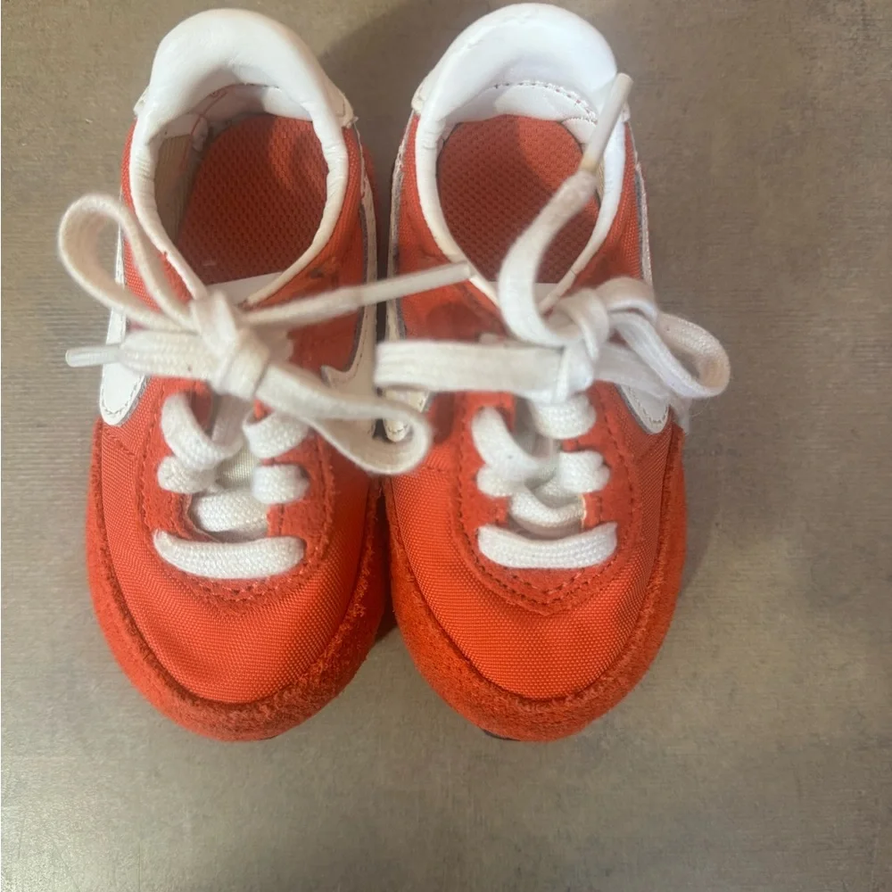 Nike Kids Red and White Lace-Up Sneakers